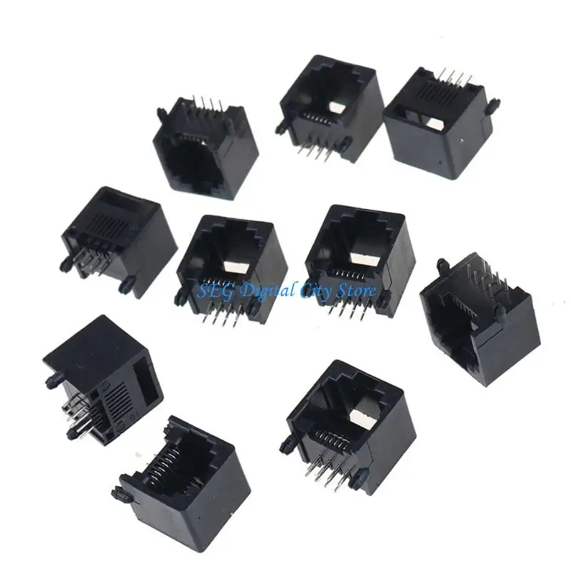 U75B 10Pcs Multifunctional RJ45 RJ11 Keystone 8P8C Outlet Replacement For Computer Use Connection Outlet Accessories
