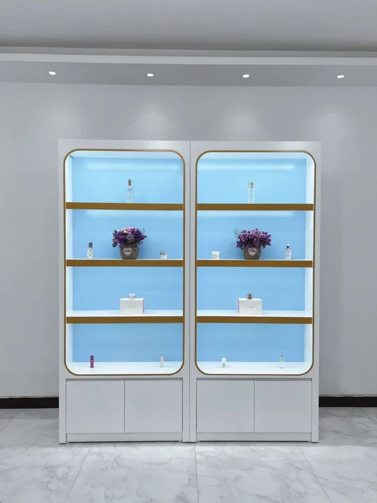 

Paint Cosmetics Display Cabinet Simple Beauty Salon Skin Care Products Display Cabinet Shopping Mall Nail Salon binet Customizat