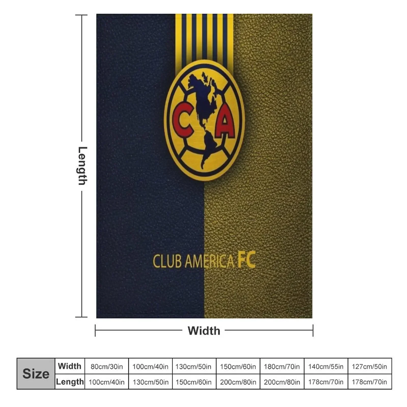 CLUB America FC Throw Blanket Furry Thin Weighted Blankets