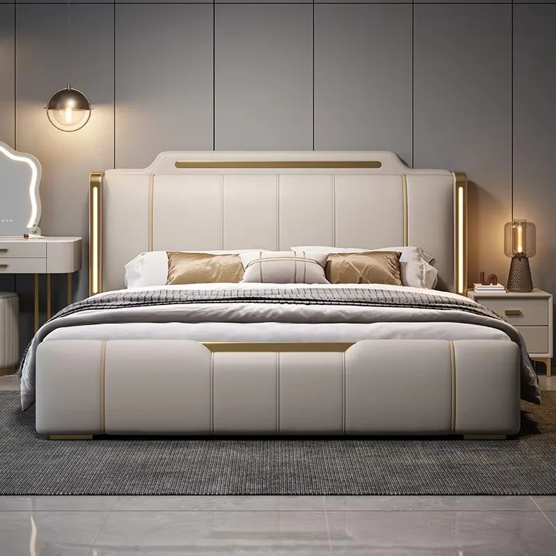 Elegant Headboard Double Bed Frame Simple Modern Modern Full Size Twin Bed Frame Queen Bedroom Mobili Per La Casa Home Furniture
