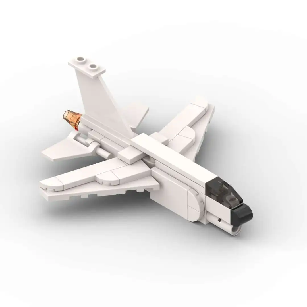 Naval Carrier Jet Decor Ornament, Multi Role Attack Flying Craft, Kids DIY MOC Small Particle Building Blocks Assembly Toy