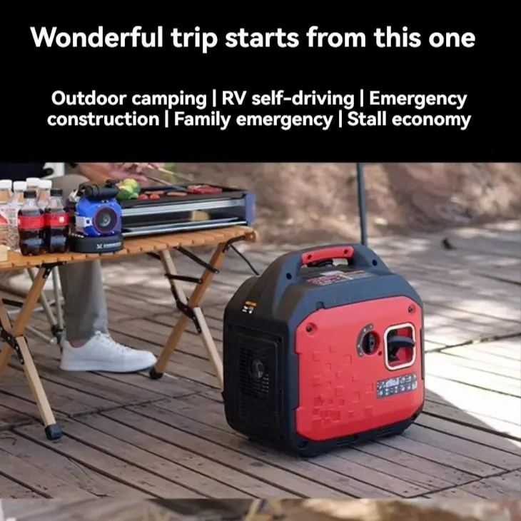 Silent Frequency Conversion Generator 1900W/2700W 220V Household Small Generator Camping Stall Home Emergency