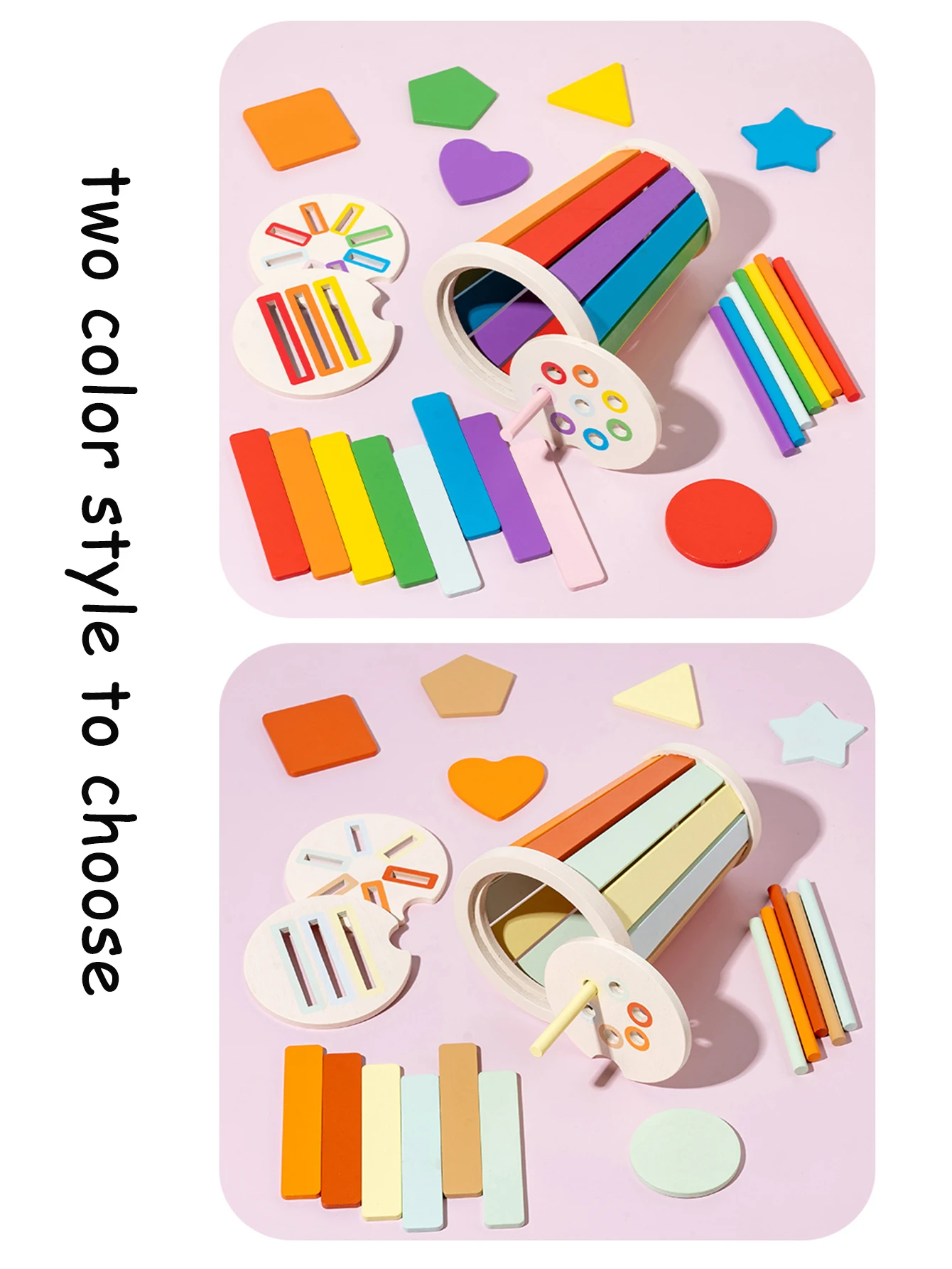 ألعاب مطابقة لفرز الألوان من مونتيسوري لعبة التعرف على الأشكال الخشبية للأطفال تعلم الرياضيات ألعاب تعليمية للأطفال الصغار هدايا محرك دقيقة