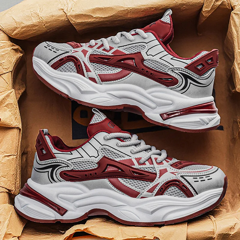 

Летние дышащие кроссовки Chunky Sneakers с мягкой подошвой, легкие, удобные, для мужчин, для активного отдыха, бега, модные, студенческие, сетчатые, спортивные, скоростные.