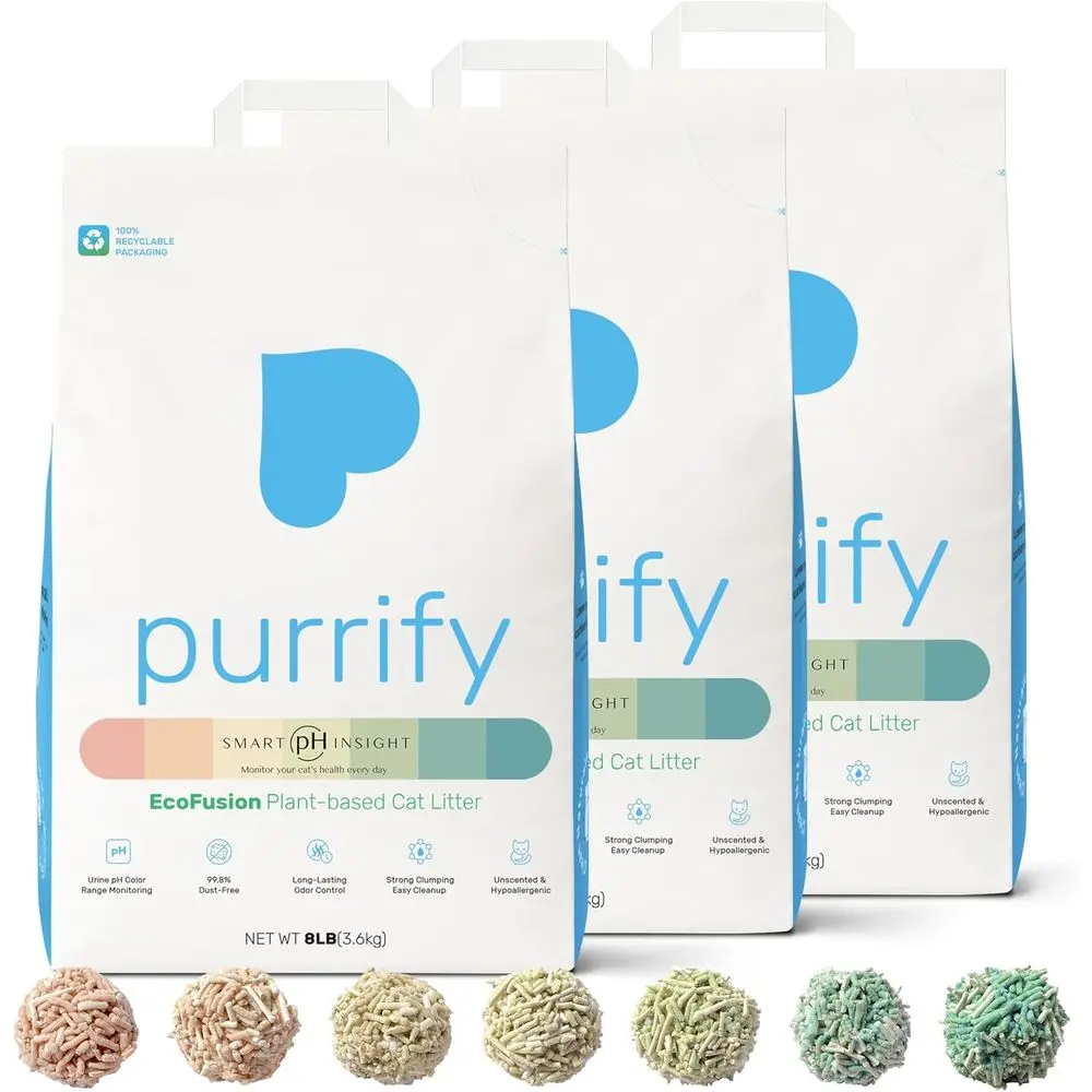 

Color-Changing Litter Box with Clumping, Odor Control, and Low Dust | 3-Pack