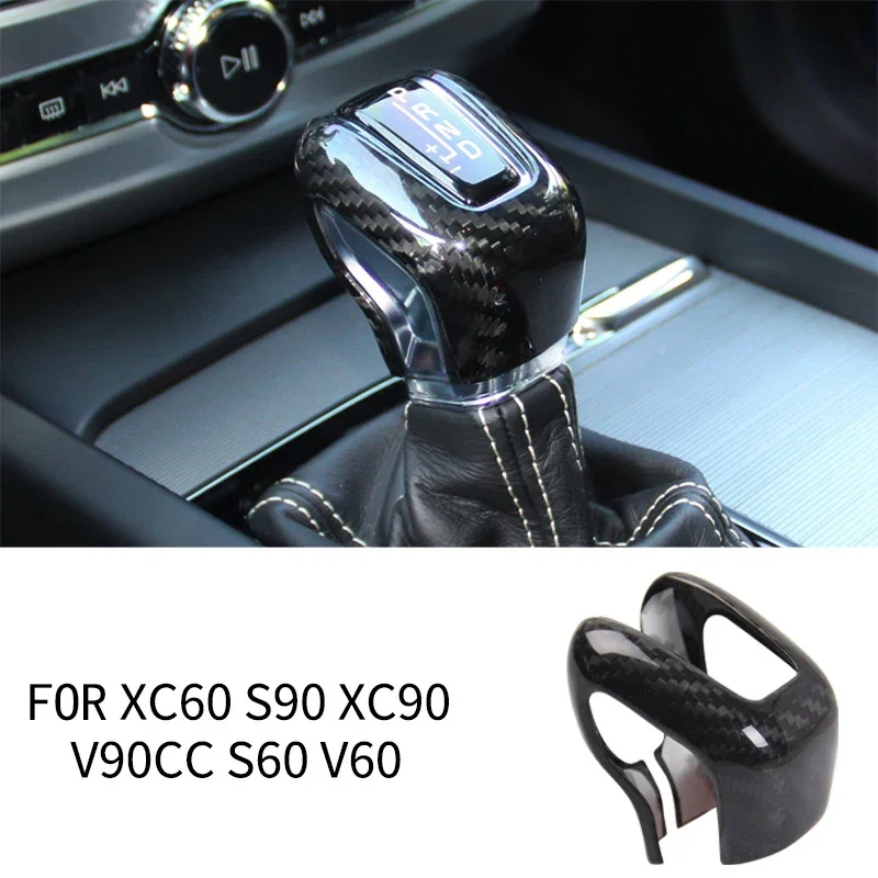 

Carbon Fiber Gear Shift Collars for Volvo XC60 S90 XC90 S60 V60 V90 Car Gear Shift Knob Cover Car Interior Decor