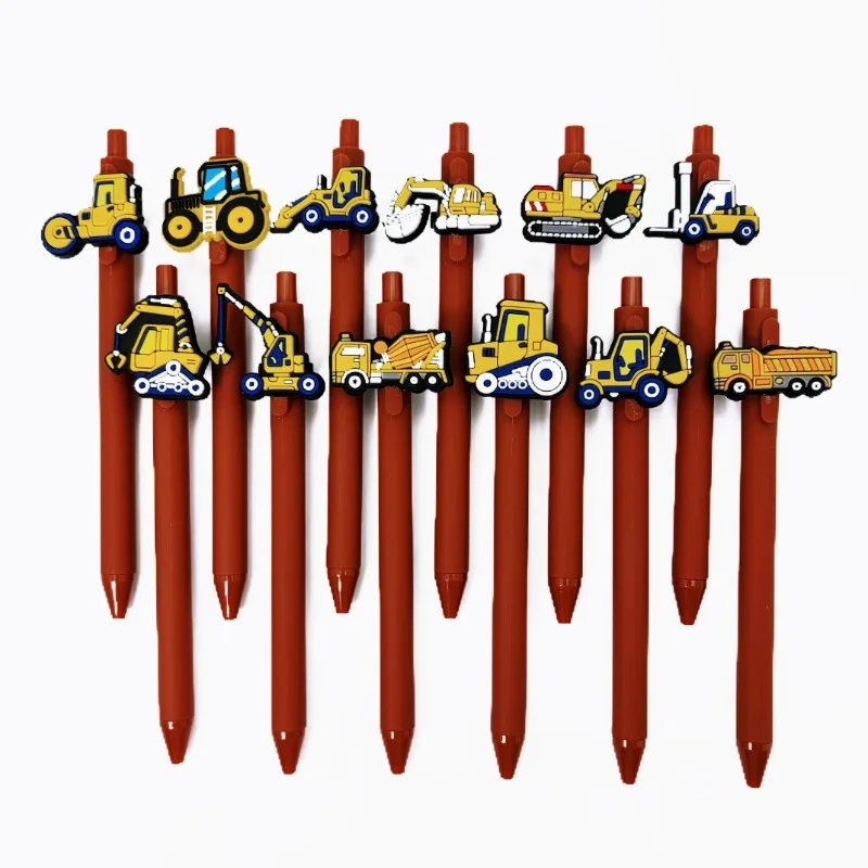 

Шариковая ручка серии экскаваторов 12/15 шт. — ярко-желтая и черная эластичная пластиковая ручка, подходит для ежедневного использования
