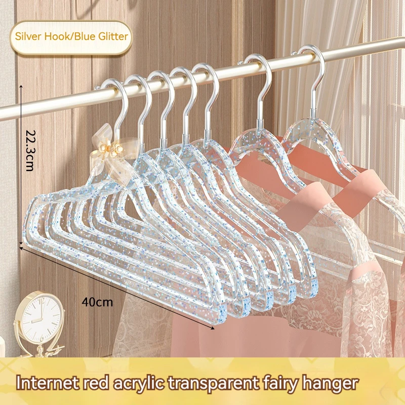 Acrylic Hanger Home Clothes Non-slip Trouser Rack Drying Coat Suit Space Saving Hanger Rack Wardrobe Storage Organization