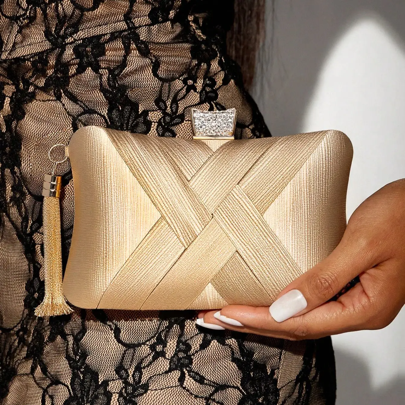 

fashion women evening bags tassel ladies clutch purse shoulder chain wedding party handbags bags