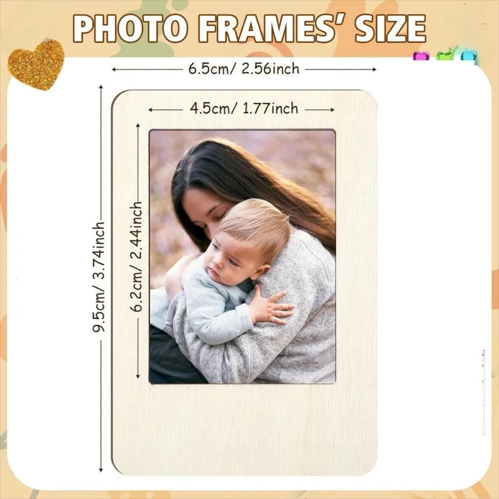 DIY Wooden Picture Frames with Stickers