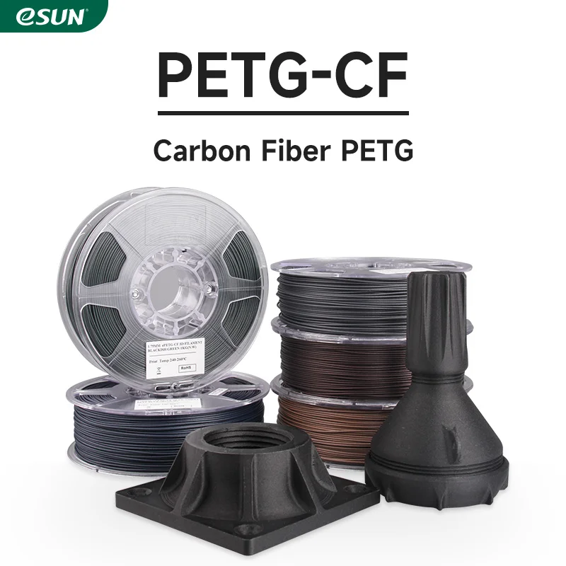 ESUN 탄소 섬유 PETG 고강도 3D 프린터 필라멘트, Bambu Lab PETG-CF, 1.75mm, 1kg 