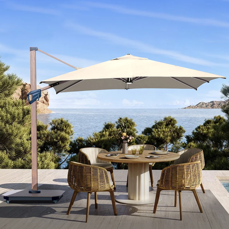 

Зонт для патио 4*3 м, современный уличный зонт-парасоль для сада и отдыха, защита от солнца