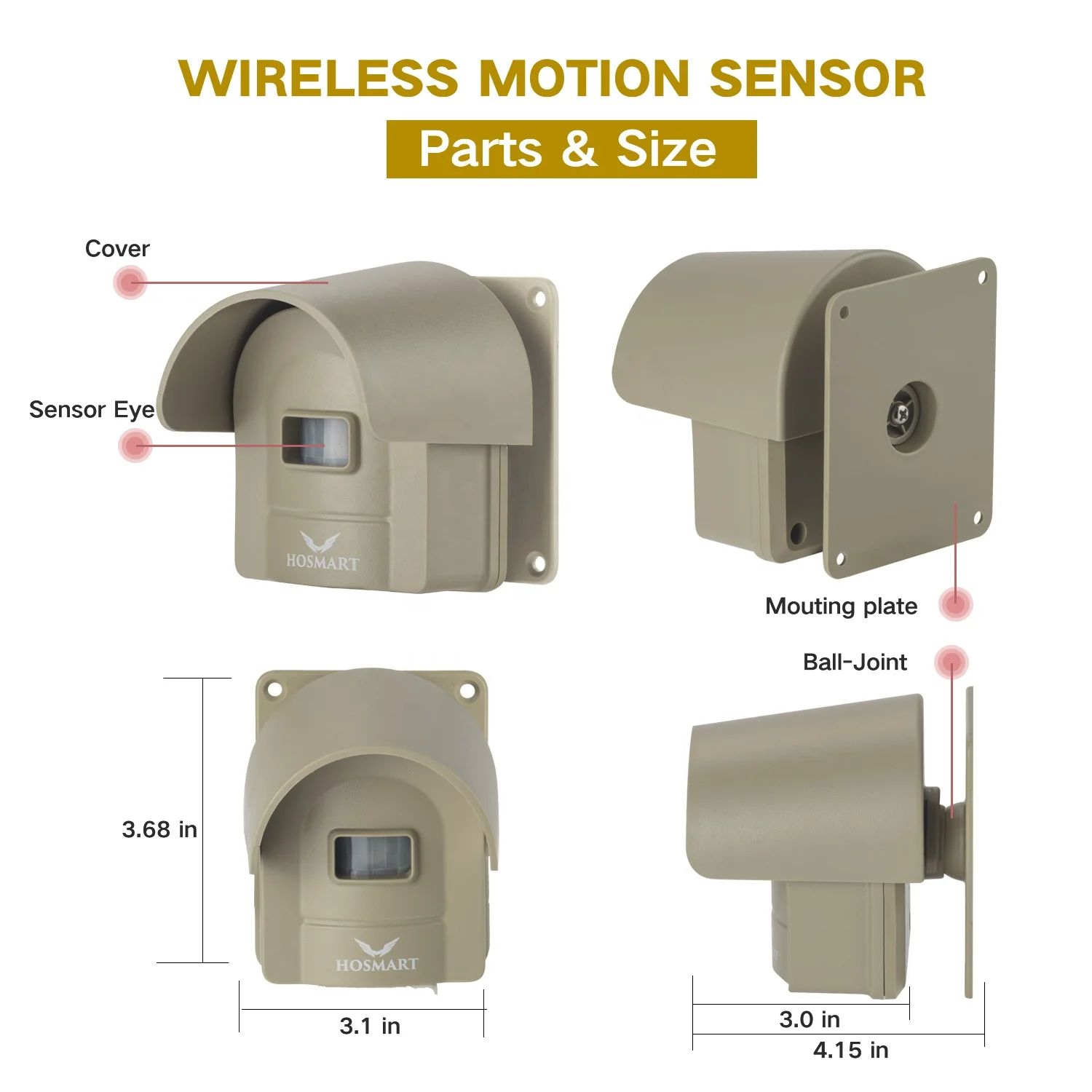 China Manufacturers Best Price Wireless PIR Motion Sensor Outdoor Home Security Driveway System