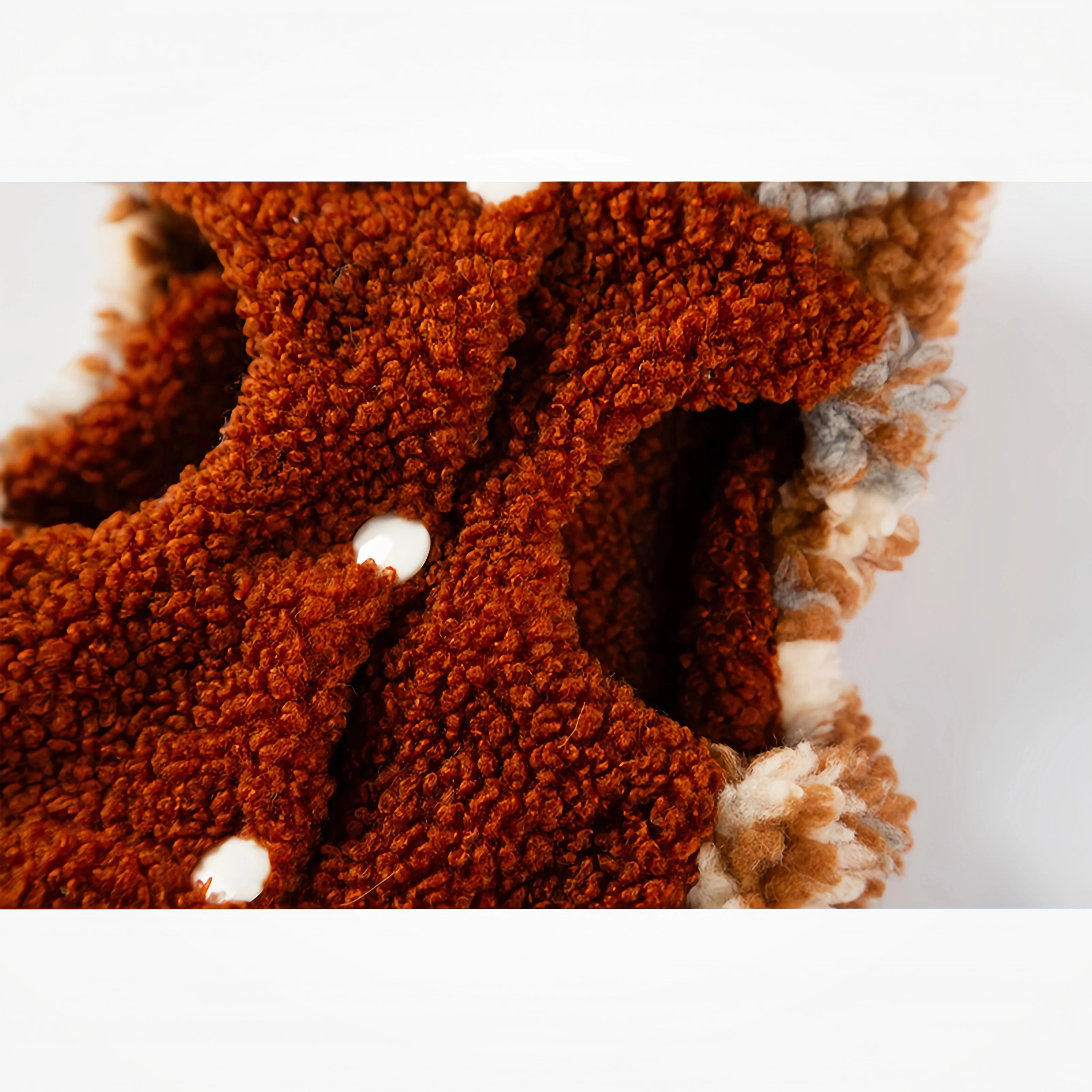 Winter Bear Design Dog Cat Apparel Warm Fleece Vest & Jacket with Metal Leash Ring Adjustable Straps for Small Medium Pets