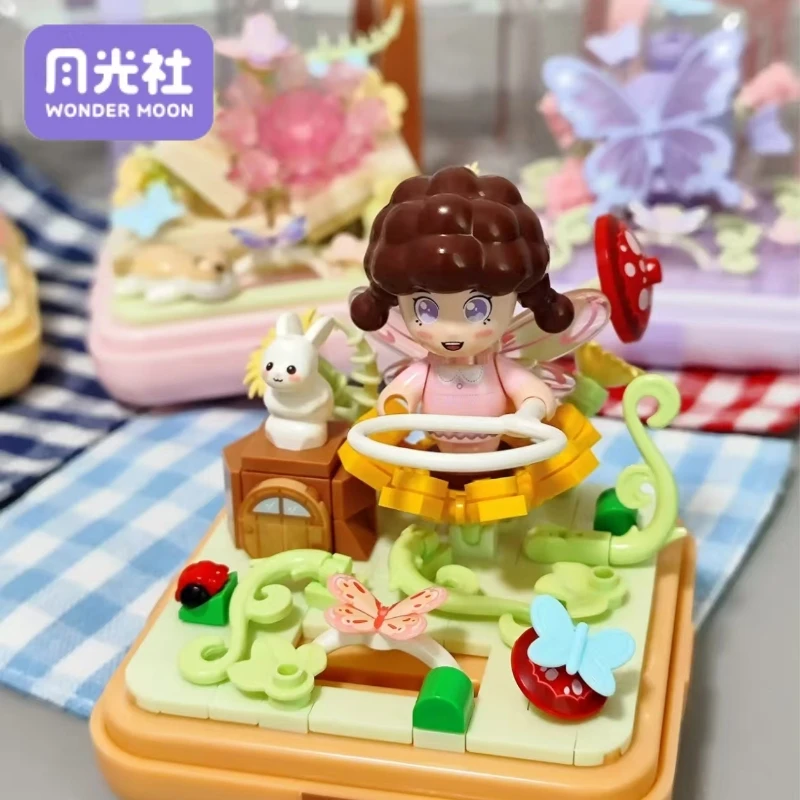 WONDER MOON-bloques de construcción de estrella de los deseos, serie Interphalangeal, modelo de caja de anillo, gránulo pequeño, juguetes para montar, adornos, regalo de vacaciones