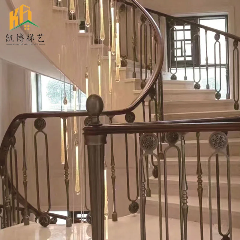 custom.Customized New Design High End Modern Private Staircase Aluminum Balustrades Handrails Railing