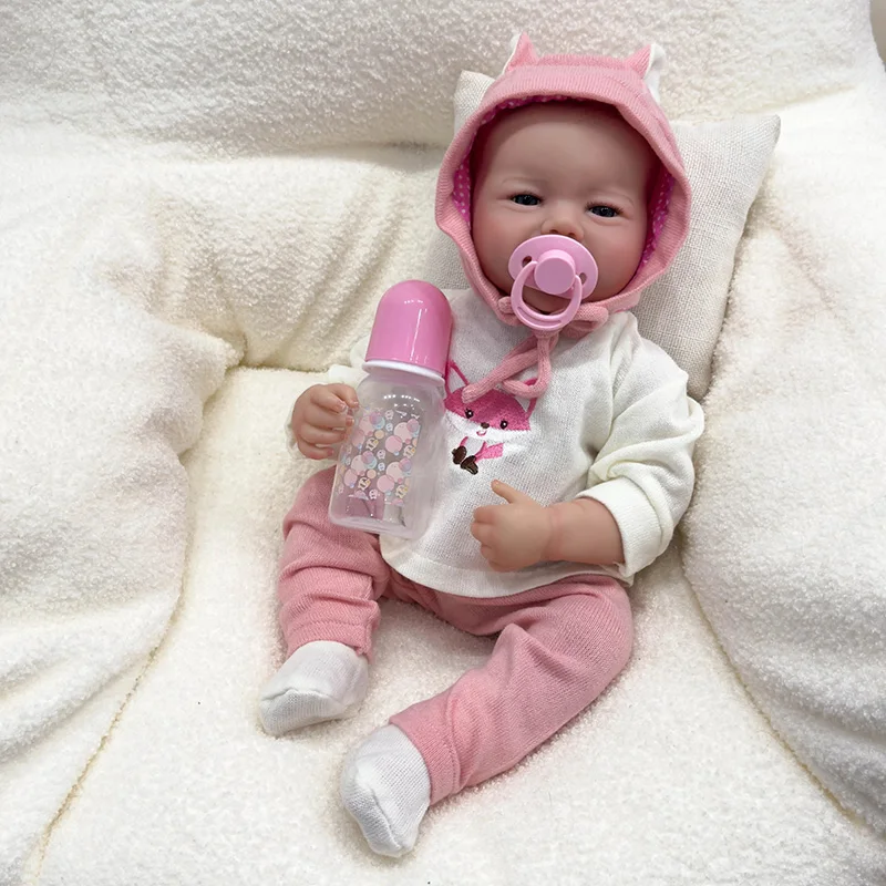 48Cm Pasgeboren Baby Full Vinyl Body Pop Vivienne Reborn Baby Size 3d Huid Zichtbare Aderen Verzamelbare Kunst Pop