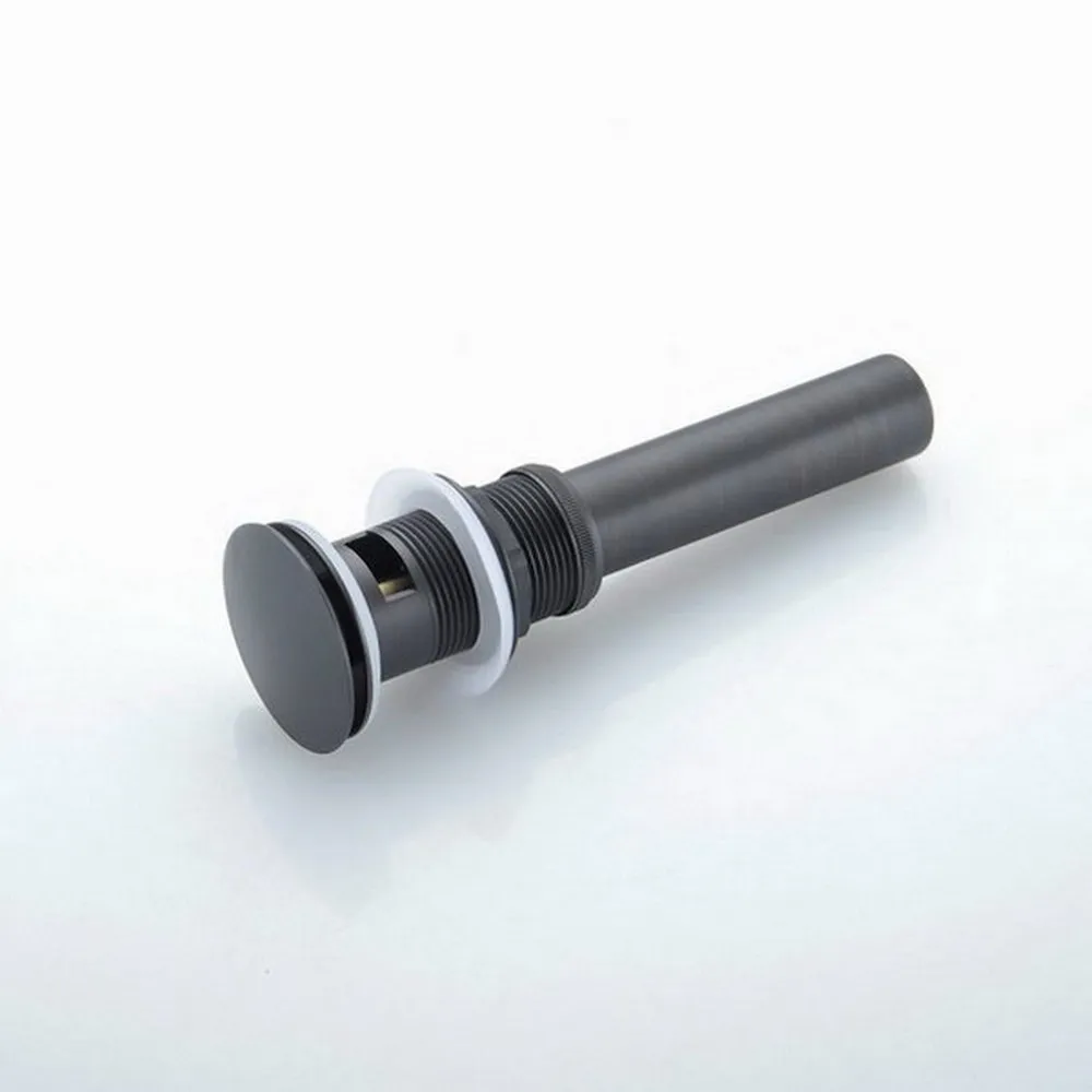 

Black Color Brass Large Round Cap Pop Up Bathroom Sink Basin Waste / Drain With Overflow Bathroom Accessory msd021