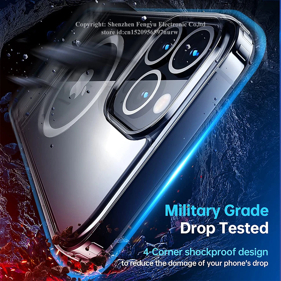 Magnetic Clear Phone Case for Magnet with Kickstand for iPhone 18 17 16 15 14 Pro Max 13 12 11 Plus Mini Shockproof Mobile Cover