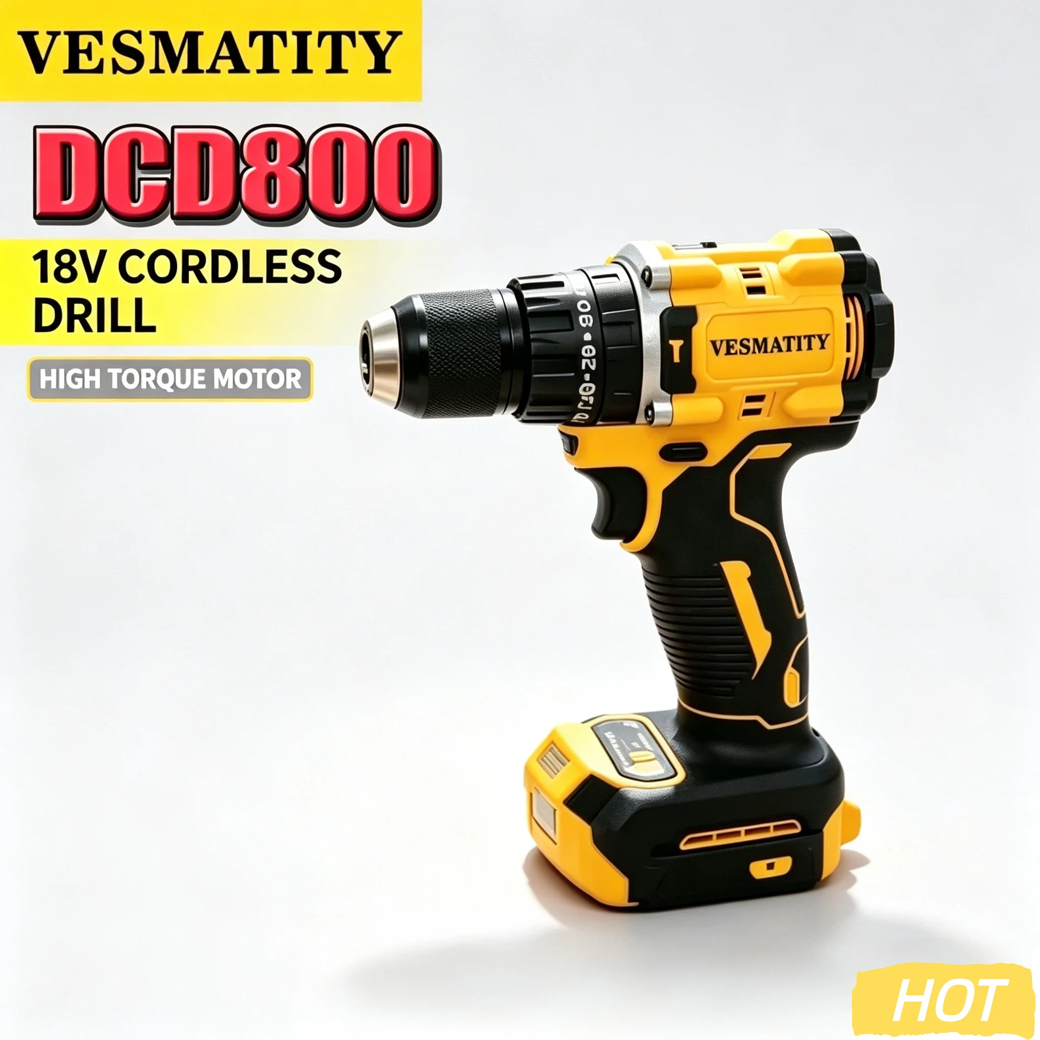 Tools For Woodworking Workshop - Perceuse-visseuse compacte sans balais Vesmatity 20V