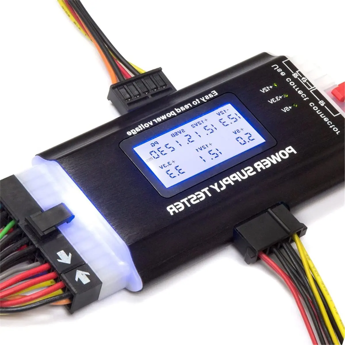 [VALUE PACK]Diagnostic Tool for PC Power Supply Testing with LCD Screen for ATX, ITX, IDE, HDD, SATA, and BTX