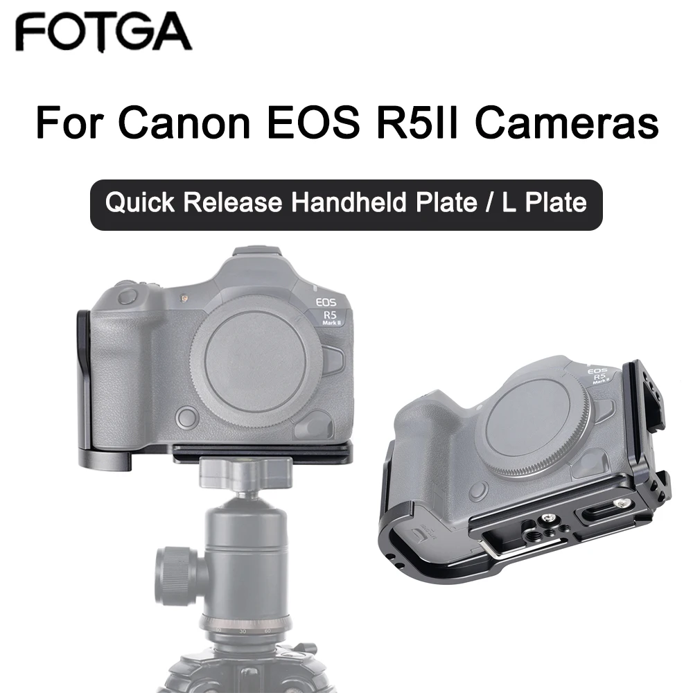 

FOTGA Quick Release L Plate R5II Bracket Holder Hand Grip For Canon EOS R5 Mark II Camera For Arca Swiss Tripod Ballhead Vertica