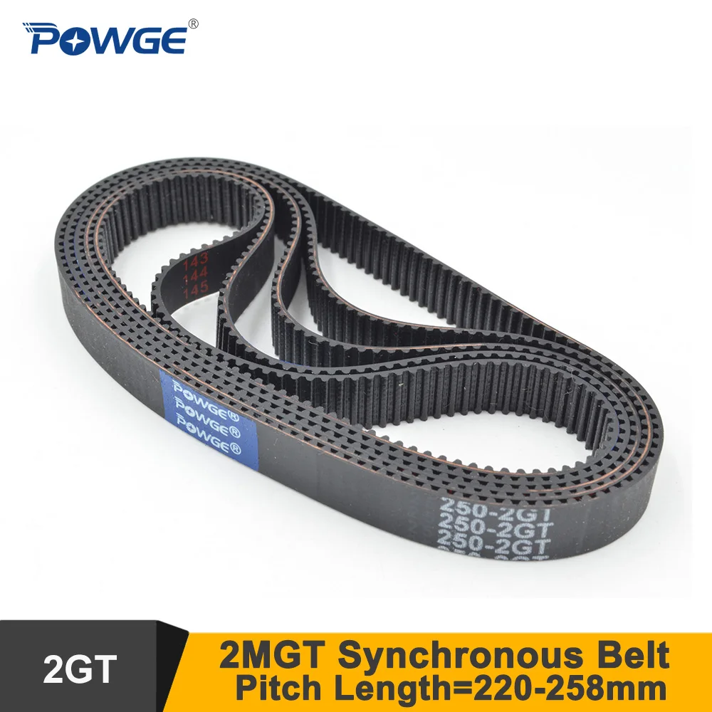 POWGE LP=220 222 224 226 228 230 232 234 236 238 240 242 244 246 248 250 252 254 256 258 2MGT Synchronous Belt  2GT Timing Belt