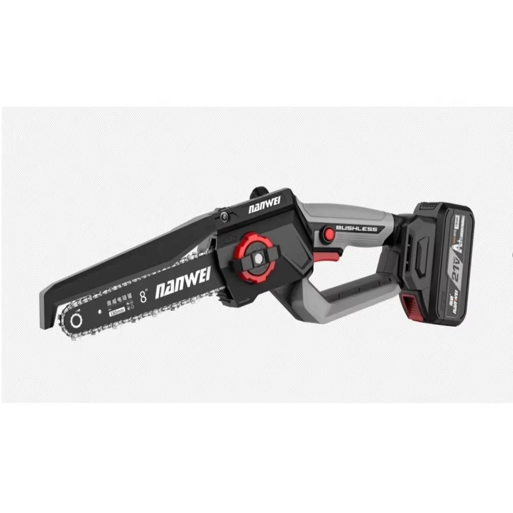 8 Inch Mini Cordless Chainsaw Brushless Electric Pruning Saw Woodworking Lithium Battery Powered Handheld Garden Tool