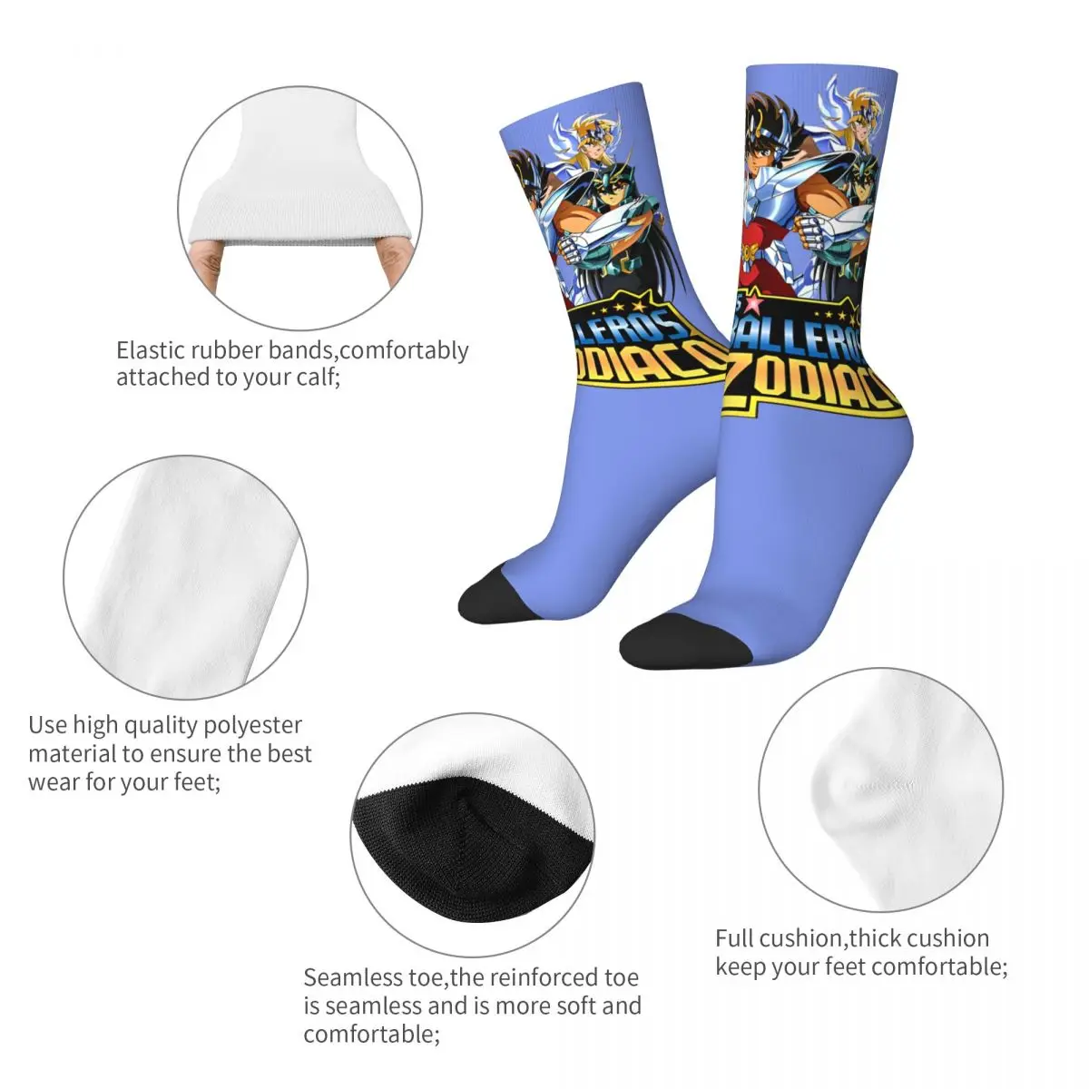 S-Saints And S-Seiyaed Knights Of The Zodiac Ankle Stockings Adults Men Socks Quality Socks Autumn Skateboard Anti Slip Socks