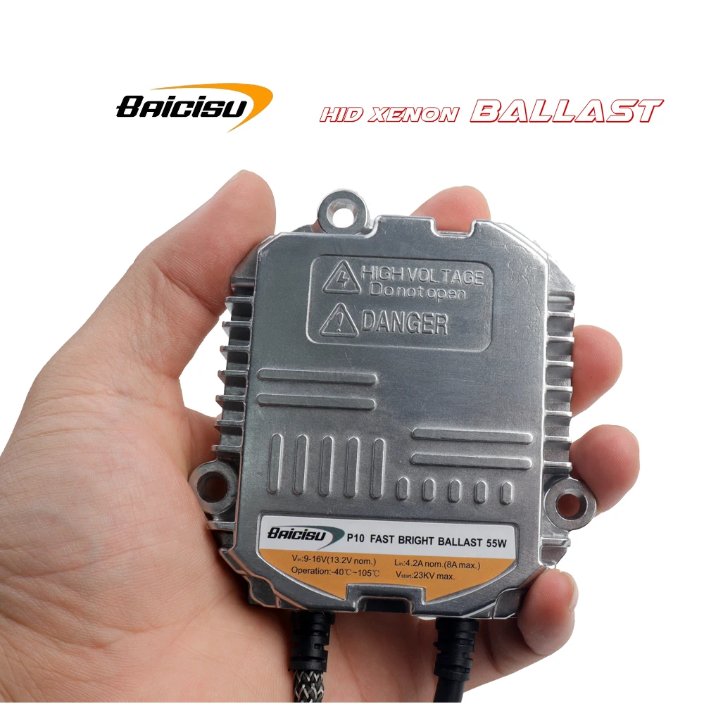 55W Slim Xenon Ballast Replacement Electronic Digital  Conversion Ballast Kit Ignition Block for Automobiles Car 12V fast start
