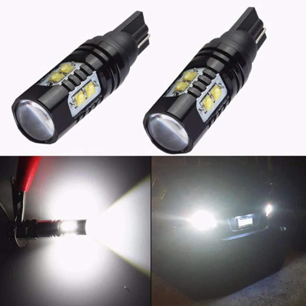 

1Pair 12-24V T10 LED Fog Lights Bulb 6000K White 50W 10 LED Chipset 700LM Car Interior License Plate Light Auto Interior Lights