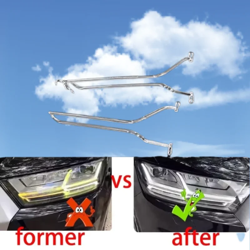 For Audi Q7 2016-2019 DRL Car Aperture LED Headlight Guide Daytime Running Light Tube LED Light Bar White Light