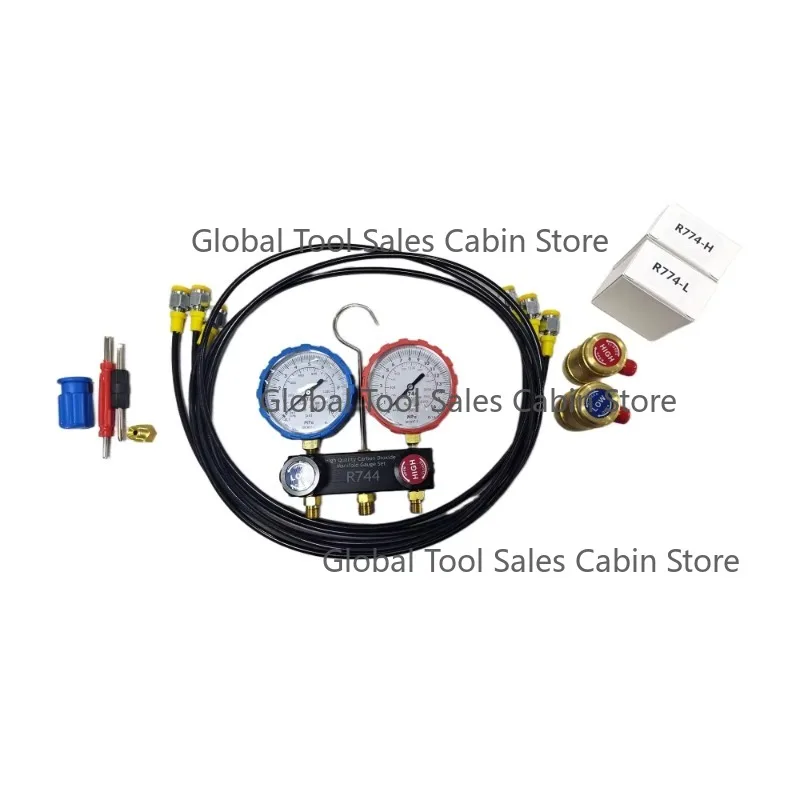 High Quality Carbon Dioxide Manifold Gauge Set Suitable for R744 Refrigerant with 150cm Hose Refrigerant Air Conditioner Parts