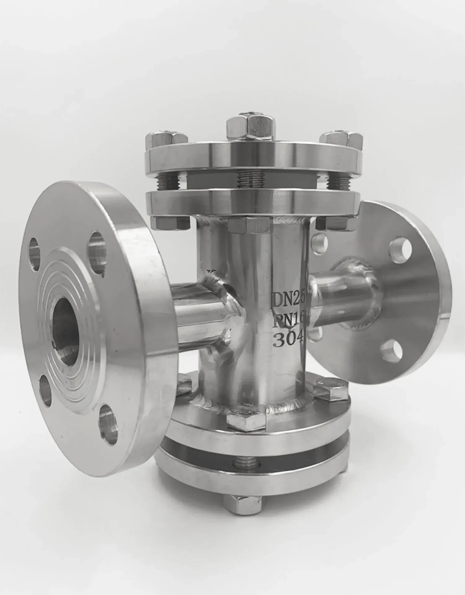 Flangia saldata attraverso lo specchio Specchio per tubi in acciaio inossidabile 304/316L Specchio per mirino in vetro a doppia faccia