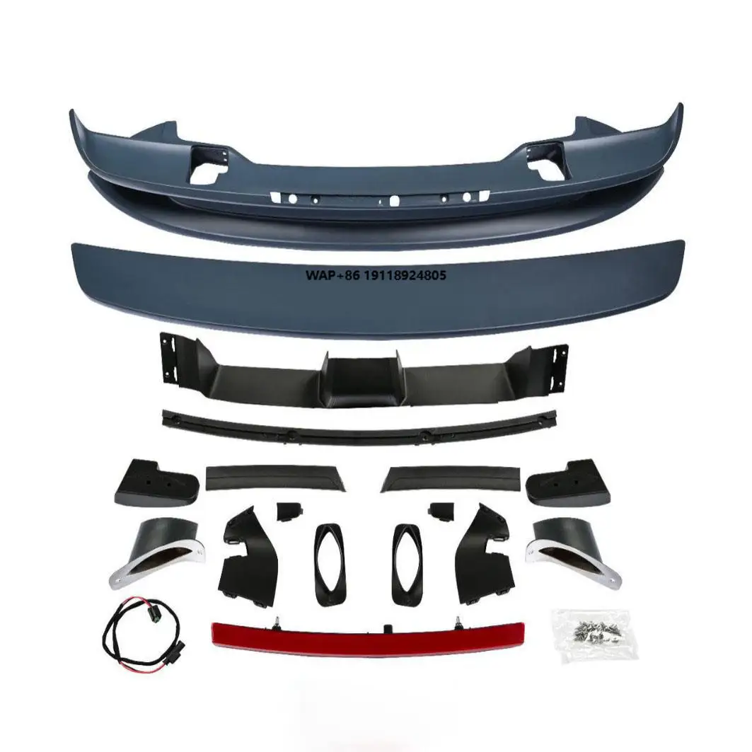 

992 Upgrade Turbo SD Rear Wing Assembly Adapter with Single Deck and ABS Material for 19-25 Hardtop Models