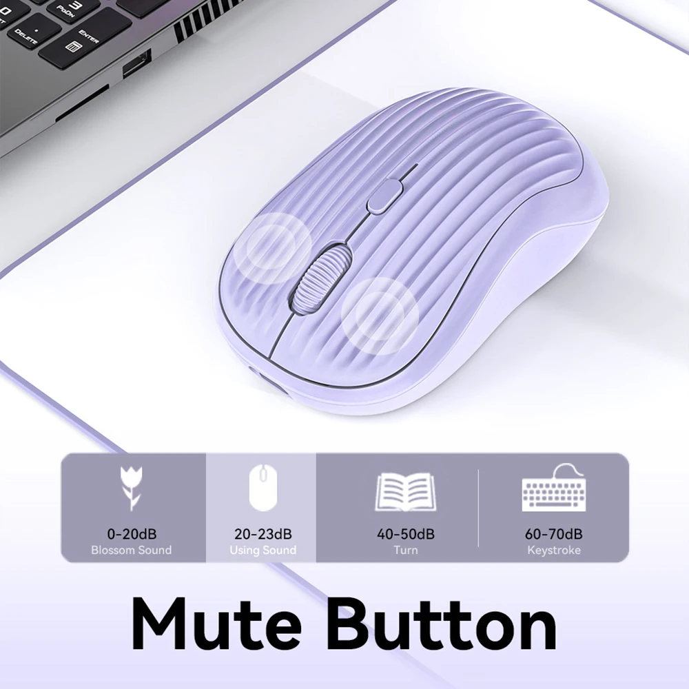 Беспроводная мышь 2,4G, Bluetooth-мышь, двухрежимная игровая мышь, бесшумная мышь, перезаряжаемая мышь, мышь для ПК, MacBook, планшета, ноутбука