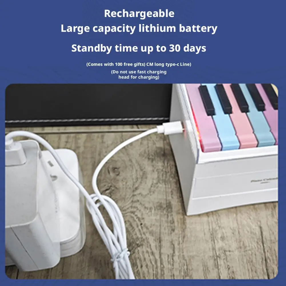 Mini pianoforte calendario giocattolo altoparlante Bluetooth con display retroilluminato modalità di riproduzione interattive pacchetto regalo funzione di insegnamento casuale