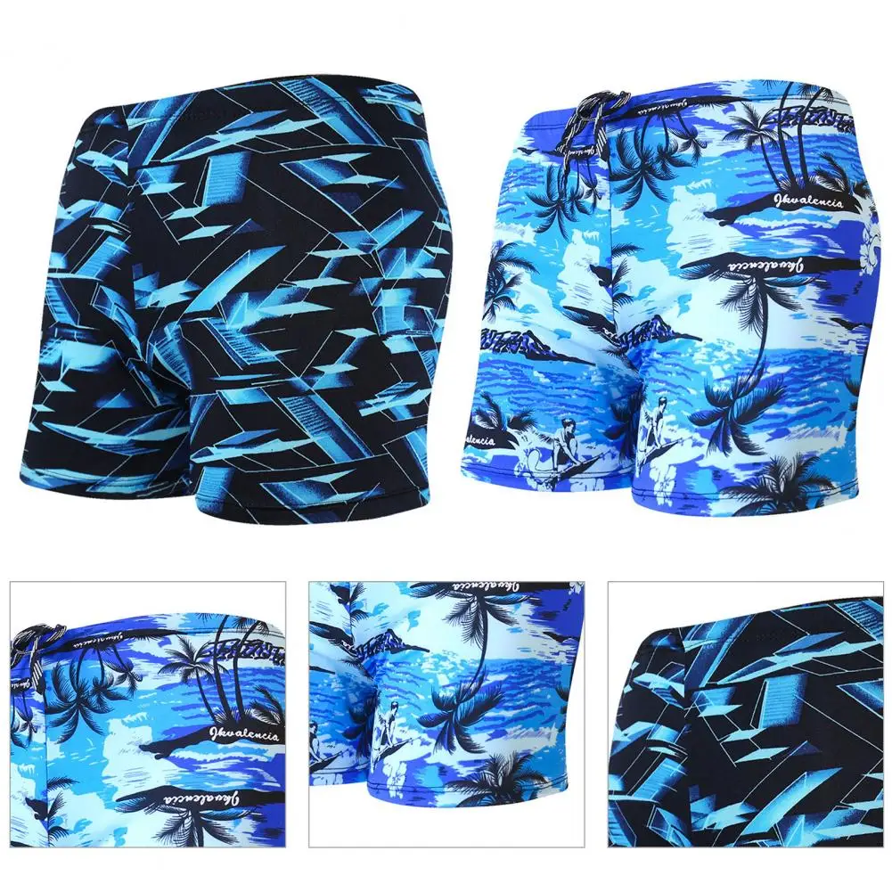 Terrific Swimming Trunks All Match Summer Trunks Colorful Sharp Printing Swimming Shorts  Print