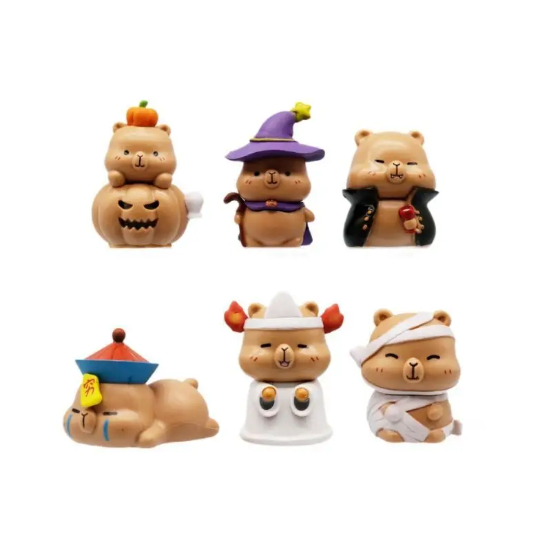 Cute Capybara Cos Mummy Blind Box Figurine, Trendy Toy, Car Dashboard & Desktop Ornament, Collectible Model Gift for Men Women view 4