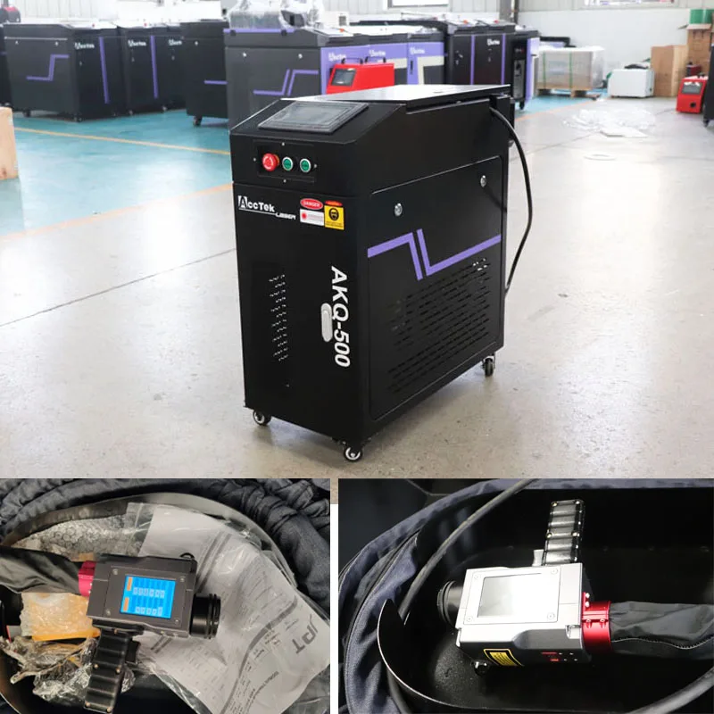 

500w Mopa Pulsed Fiber Laser Cleaning Machines for Antiques Stainless Steel Concrete Aluminum Stone Rubber Fast Cleaning