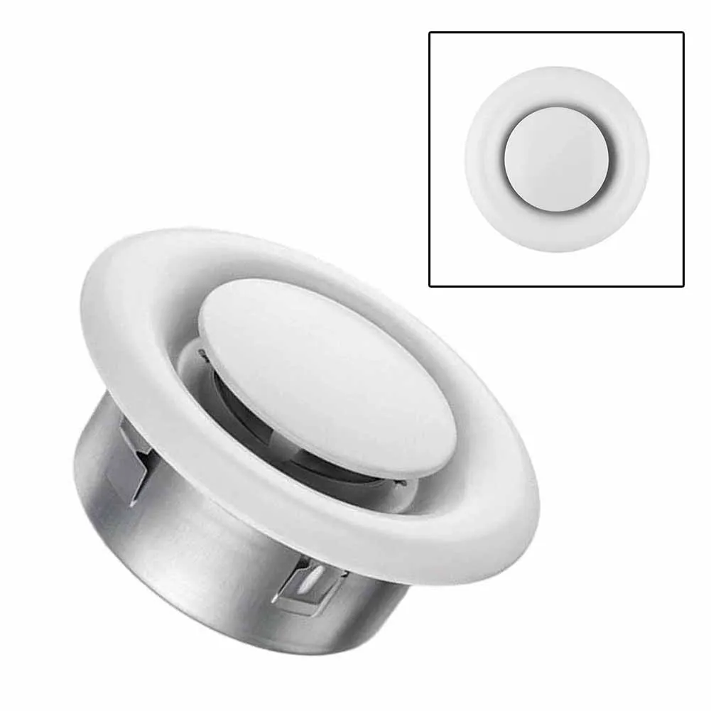 1pc 4/5/6inch Steel Round Adjustable Ceiling  For Air Vent Outlet Cover For HVAC Exhaust Fan Home Ventilation
