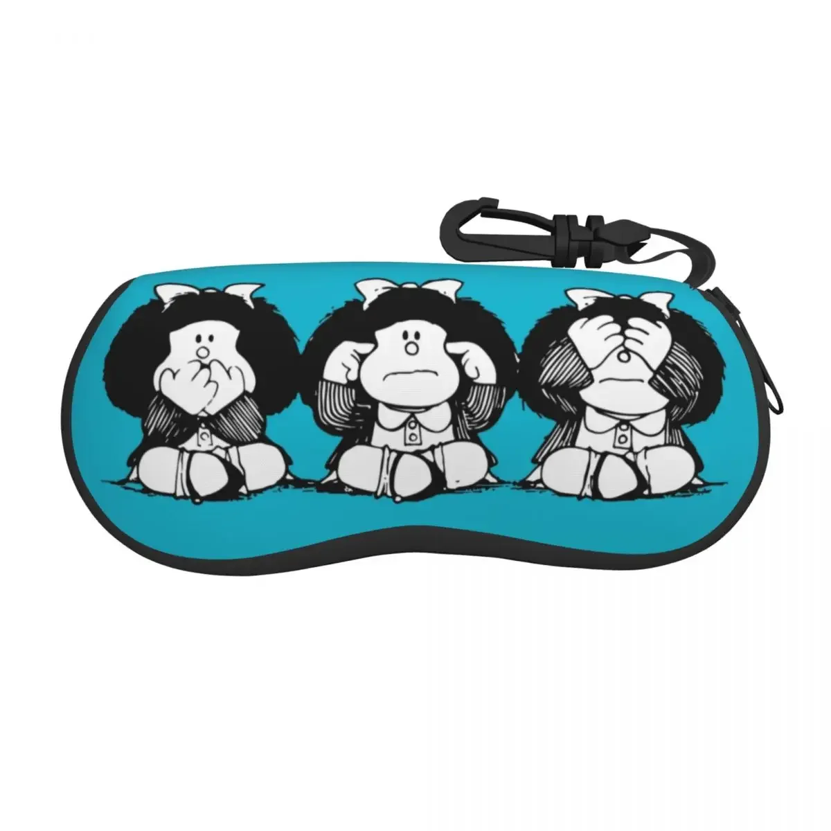 Custom Humors Mafalda Shell Glasses Case Unisex Fashion Quino Cartoon Manga Eyeglasses Case Sunglasses Protector Box