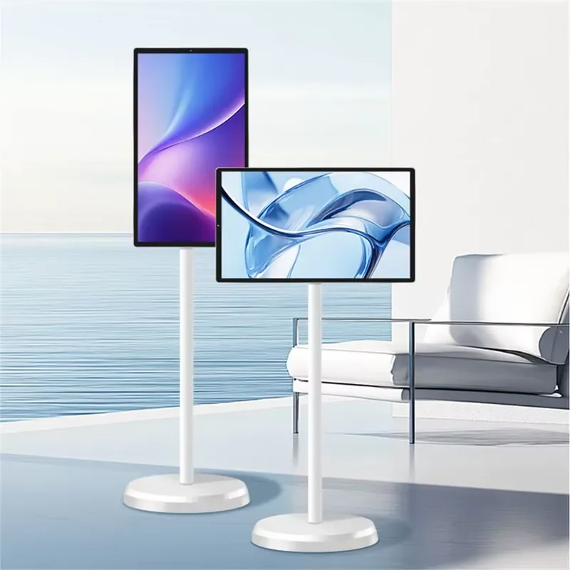 32 Inch Portable Smart TV Touch Screen Wireless Interactive Monitor Rechargeable Multi Function Display on Wheels for Home