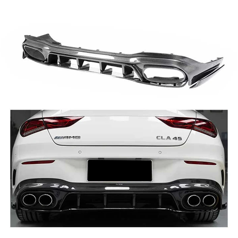 

OEM Dry Carbon Fiber Body Kit Rear Bumper Lip Diffuser Spoiler Splitter for Mercedes Benz W118 C118 CLA Class AMG CLA35 CLA45S
