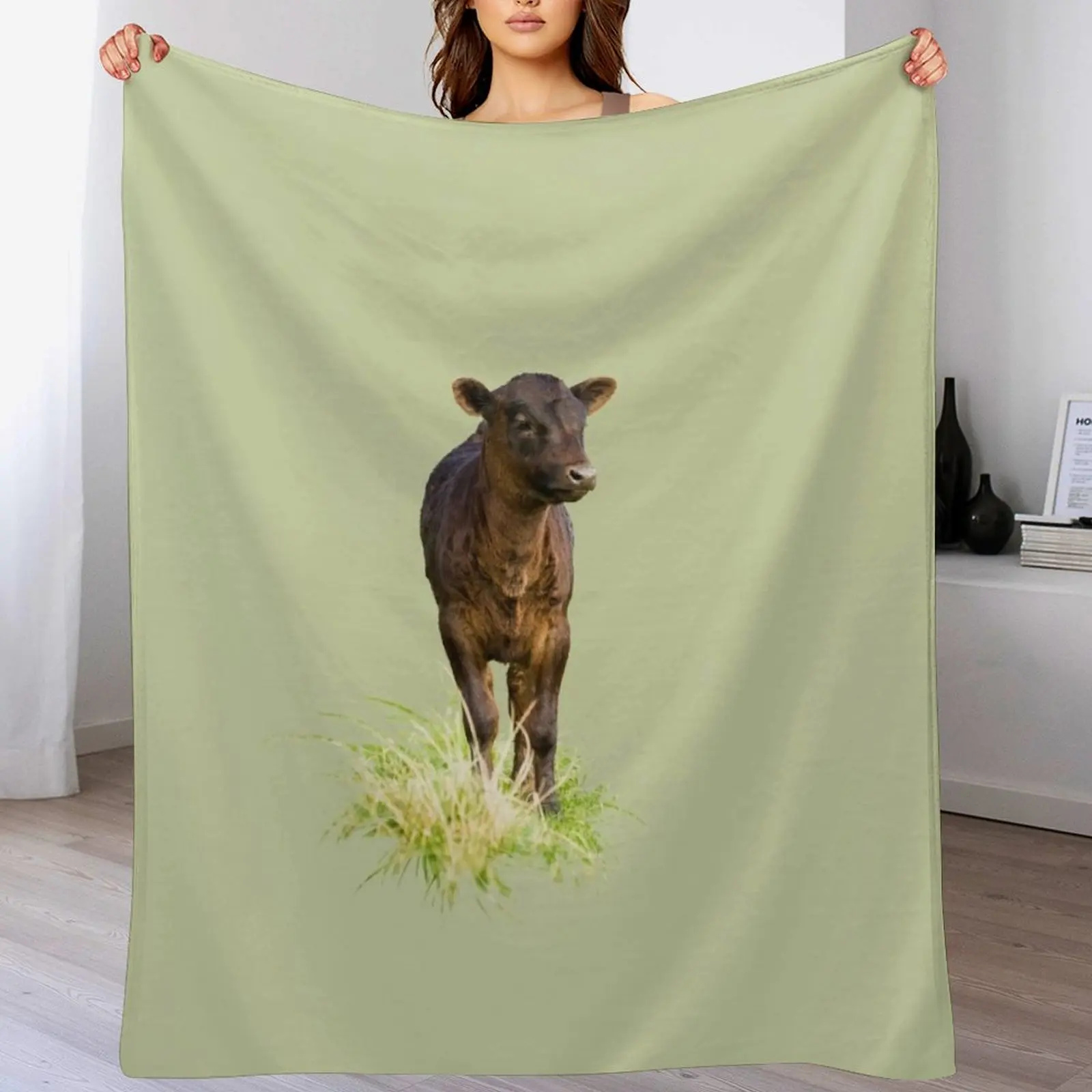 

Standing Dexter Cow Throw Blanket Thermal Personalized Gift Vintage Luxury Designer Blankets