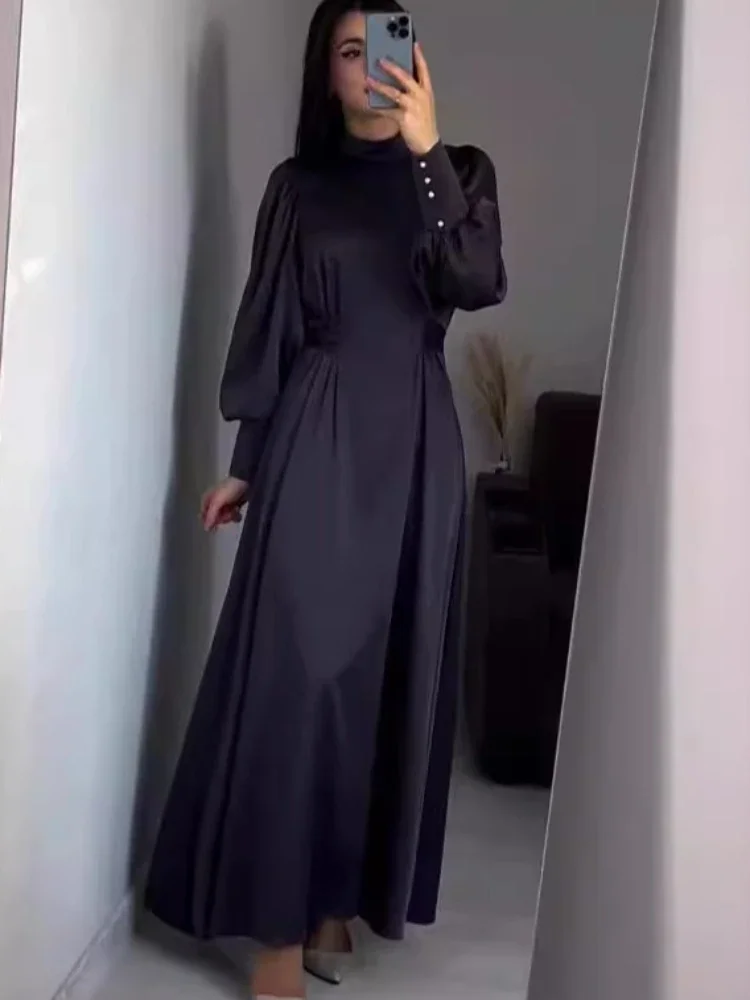 

Long Robe Muslim Women Party Belted Dress Abaya Jalabiya Morocco Dubai Abayas Kaftan Islam Eid Vestidos Arab Ramadan Dresses
