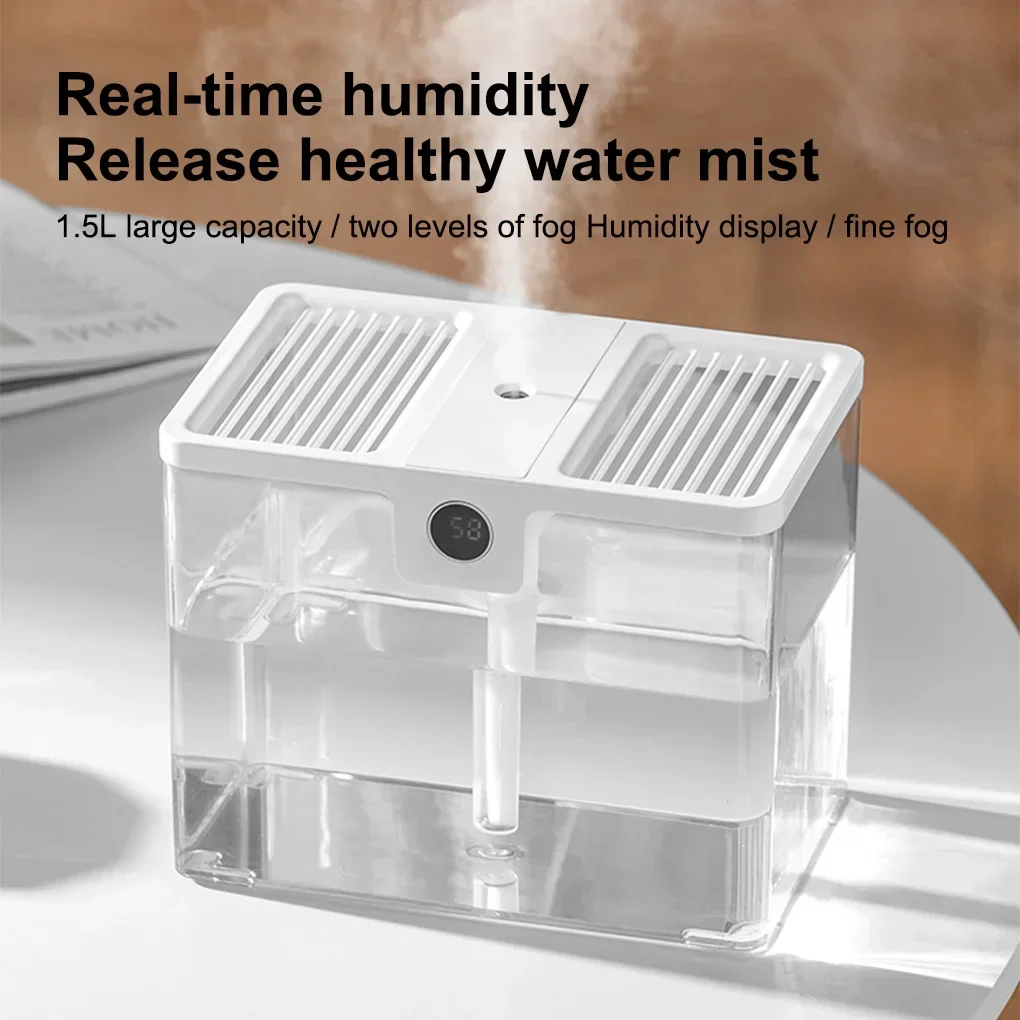 

Large Capacity Diffuser with Hygrometer Bedroom Humidify Display Electronic Mist Maker 1.5L Air Humidifier