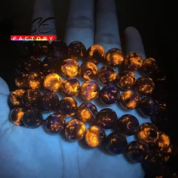 100% Natural Flame Stone Beads Yooperlite Fire Sodalite Round Loose Spacer Beads for Jewelry Making DIY Bracelets Necklaces 15''