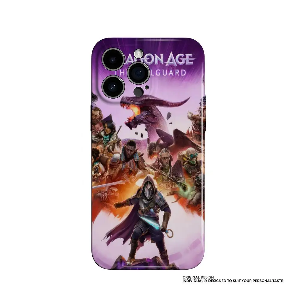 Чехол для телефона Samsung S25 24 23 22 Ultra Plus Glossy HD с тонкими отверстиями, жидкая пленка, твердый корпус, игра Dragon Age The Veilguard