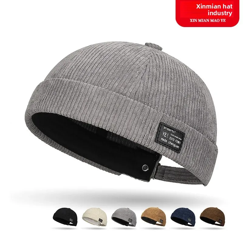 سروال قصير مالك البلد قبعة للجنسين لون نقي شريط المخملية القرع الجلد قبعة الكورية نمط الفردية قبعة بيسبول باردة #1